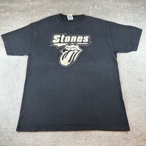 VTG The Rolling Stones Lips Graphic 2005 Tour Rock T-Shirt Men's Large Band Tee